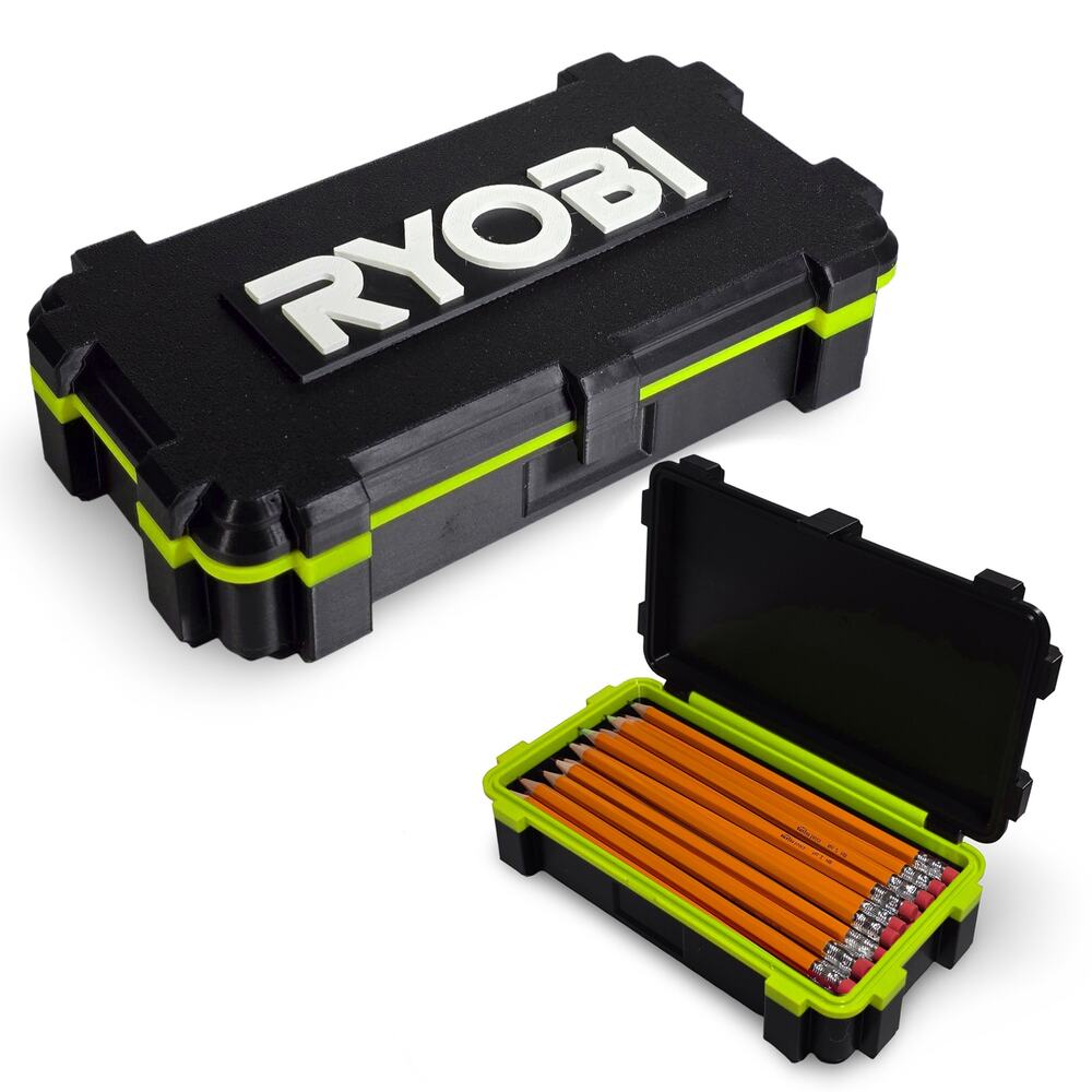 Ryobi Blacked Out XL Pencil Box | Tactical Desk & Tool Organizer